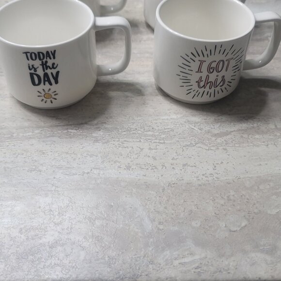 #327 NWT Indigo Mood Mugs Set of 4 - Picture 5 of 7